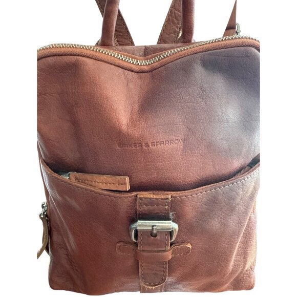 Brunette & Sparrow By Jack Georges Texas – Dark Brown Leather Backpack - Picture 4 of 9